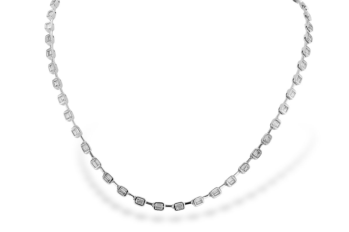 B328-31949: NECKLACE 2.05 TW BAGUETTES (17 INCHES)