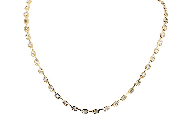 B328-31949: NECKLACE 2.05 TW BAGUETTES (17 INCHES)