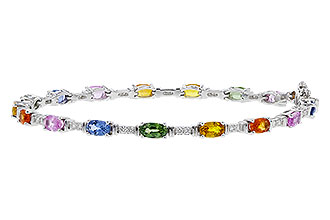B329-20168: BRACELET 4.76 MULTI-COLOR SAPPH 5.08 TGW (7")