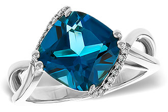 B329-24686: LDS RG 4.42 LONDON BLUE TOPAZ 4.50 TGW (10MM LBT)