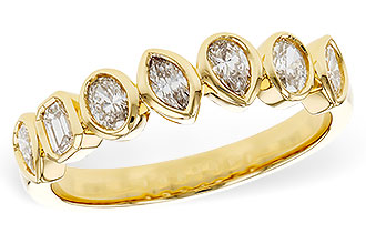 B329-24722: LDS DIA WED RG .62 TW FANCY CUT DIAS