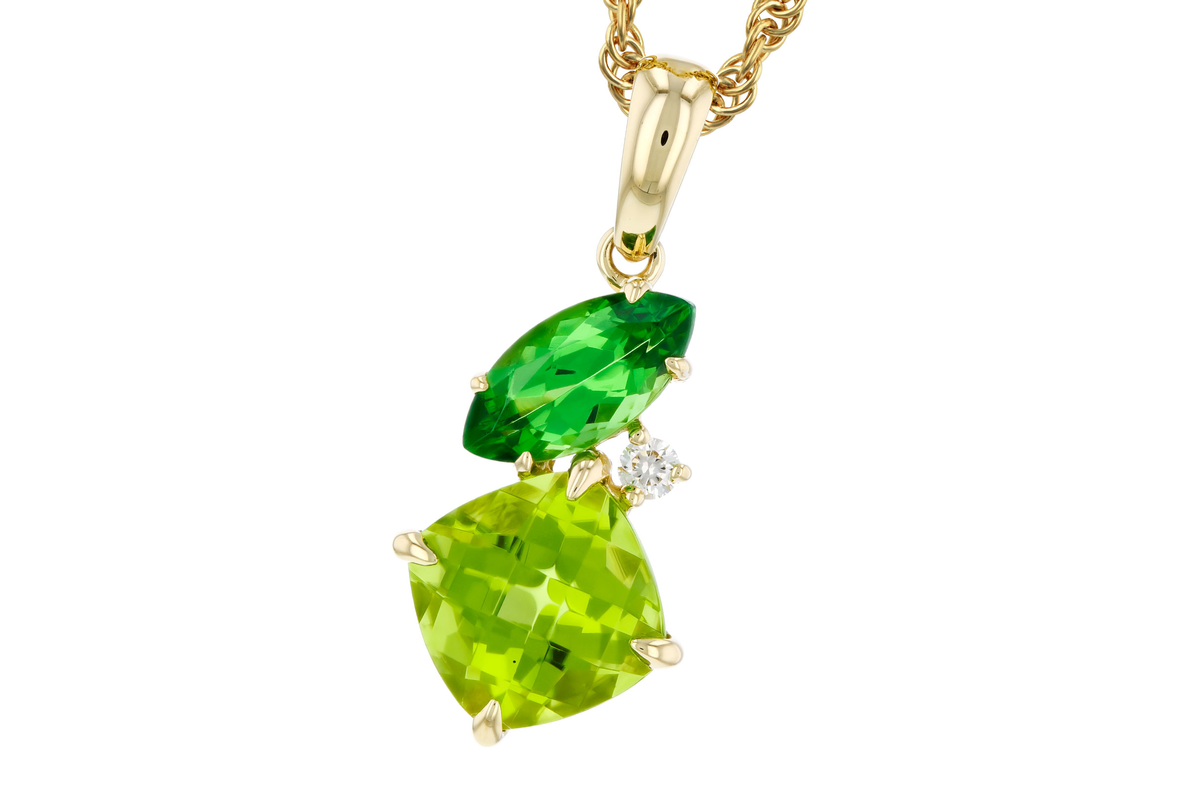 B330-11931: NECKLACE 1.97 TW SEMI-PREC (PER,TSAV) 2.00 TGW