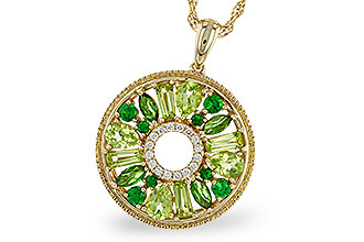 D329-21949: NECKLACE 1.47 SEMI-PREC (PER & GR.GT) 1.52 TGW