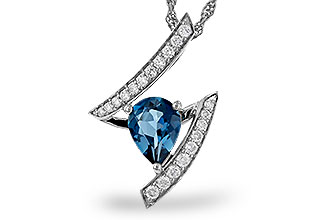 E329-19213: NECK 1.04 LONDON BLUE TOPAZ 1.23 TGW (8x6MM)