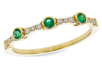 E329-21040: LDS WED RG .11 EMERALD .20 TGW