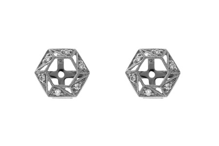 G054-71922: EARRING JACKETS .08 TW (FOR 0.50-1.00 CT TW STUDS)