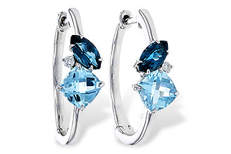 G329-21913: EARRINGS 1.82 TW BLUE TOPAZ 1.86 TGW