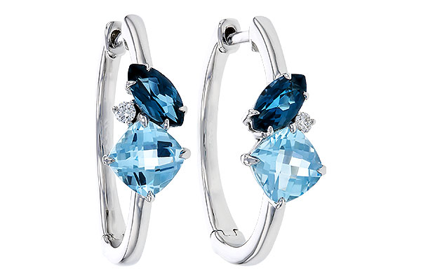 G329-21913: EARRINGS 1.82 TW BLUE TOPAZ 1.86 TGW