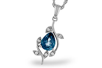 K329-21967: NECK 1.20 LONDON BLUE TOPAZ 1.25 TGW (8x6MM LBT)